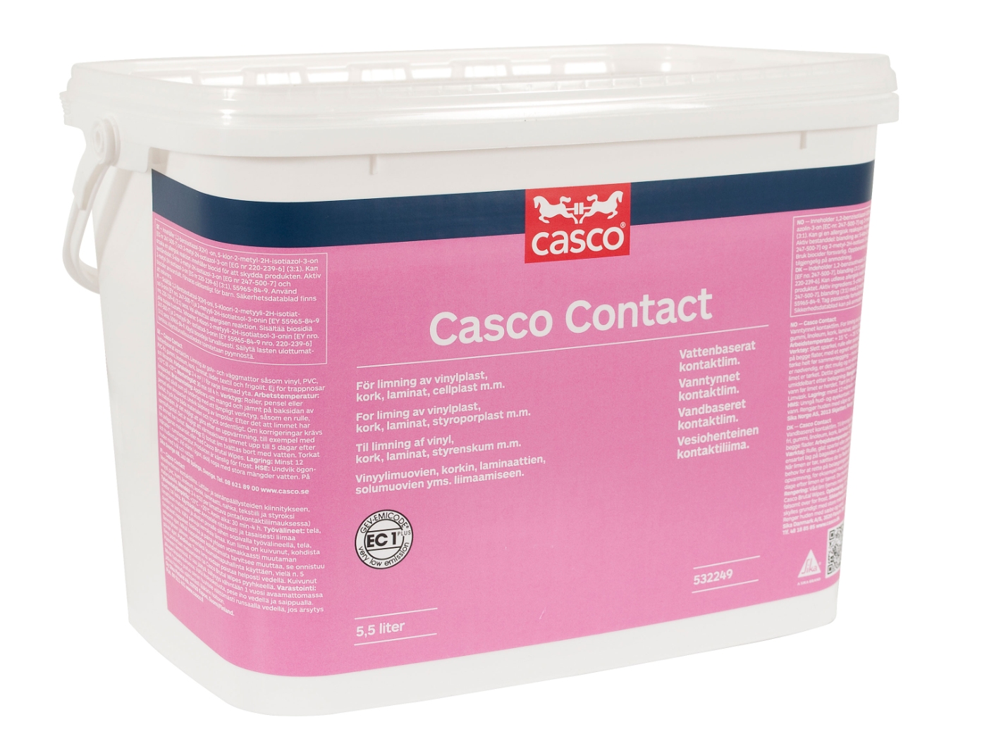 Casco 3880 Vesiohent. kontaktiliima 5,5 ltr Casco 3880 Vesiohent. kontaktiliima 5,5 ltr